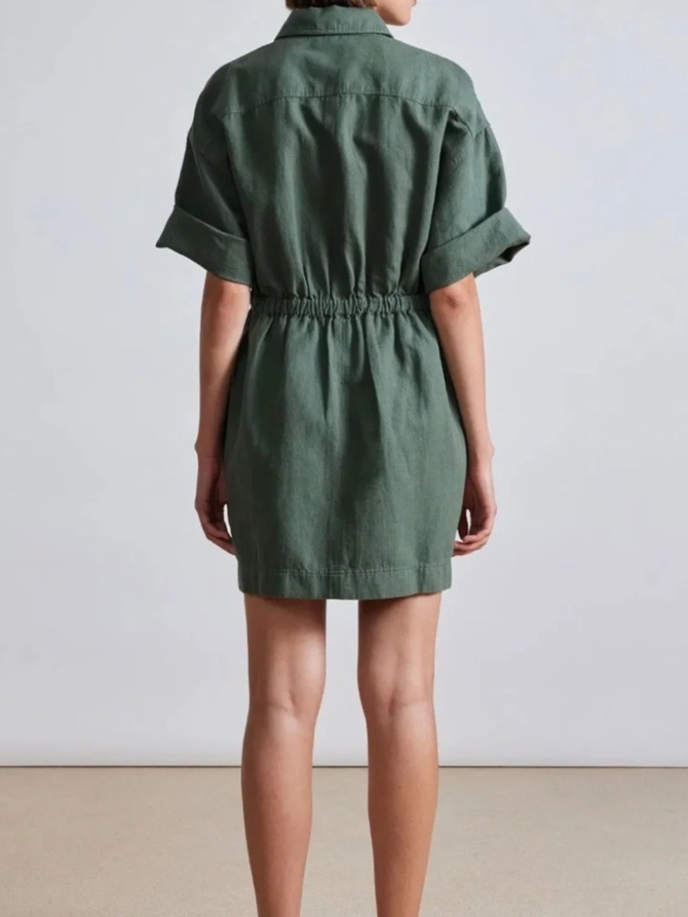 Apiece Apart Palmera Dress, Green, Size Small - Picture 2 of 5
